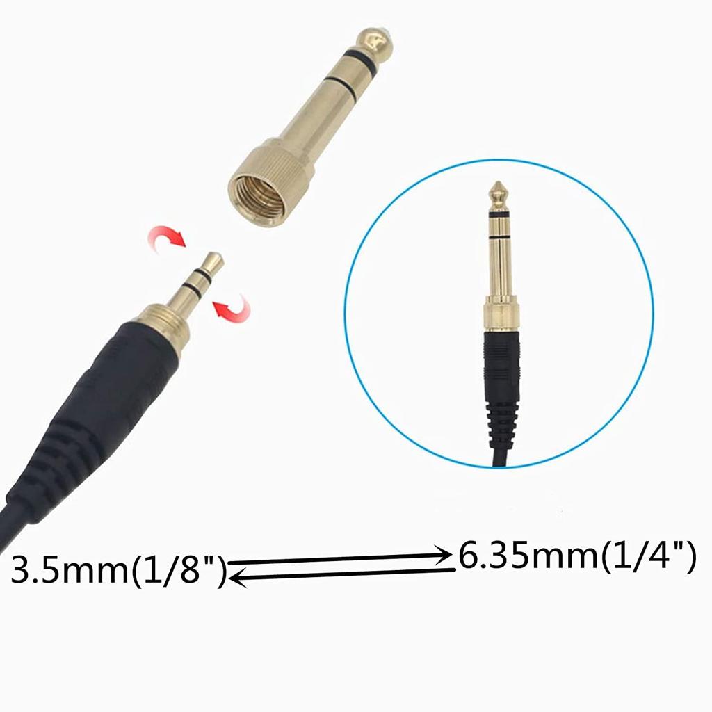 Audio Cable Rewind To Public AUX Extension Line Compatible with Audio Technica Earphones ATH-M70x 3.5mm/6.35mm 2.5mm ATH-M50X ATH-M40X ATH-M30X