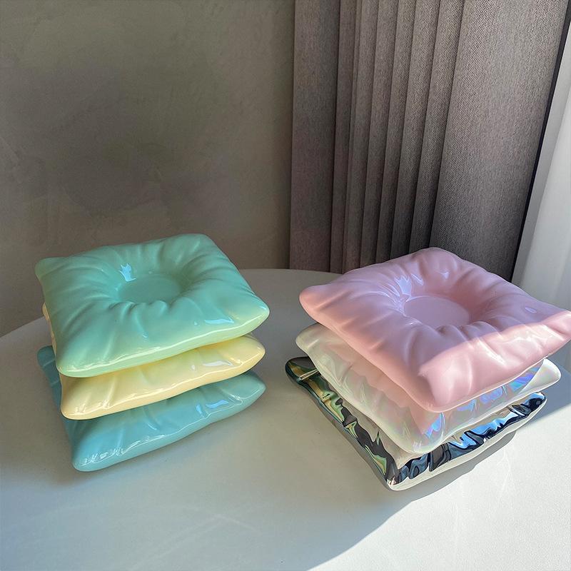 Ins Girl Heart Creative Solid Dazzle Color Milk Fat Подушка Керамическая чашка для кофе Тарелка Набор для приготовления чая Макарон Чашка для послеобеденного чая