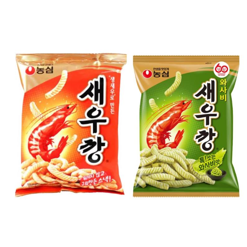 Nongshim Креветочные чипсы – Оригинальные 90 г / Васаби 70 г – Корейская закуска
