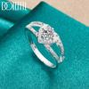 925 Sterling Silver AAA Zircon Heart Ring Fashion Jewelry