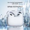 Силиконовый защитный чехол для Apple AirPods 4, прозрачный, совместим с поколениями 1-3 и Pro2