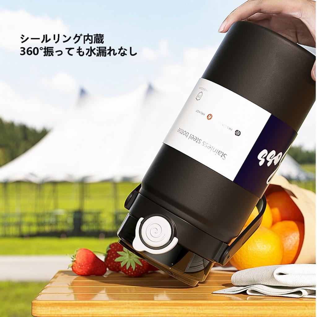 Water 1 direct with easy to thermal stainless steel green bottle, liter, stylish, thermal, light, cold, drinking, straw, dual-use, thermos, sports,