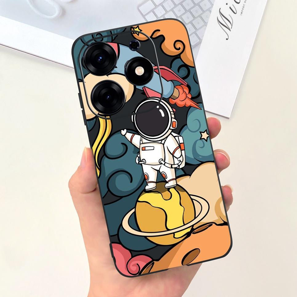 Для Tecno Spark 10 Pro 10C Spark 9 Pro 9T Spark 8C Spark 7 Чехол для телефона Черное Небо Луна Ночь Стильный Бампер Оболочка Жидкий Силикон