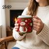 Christmas Sewing Projects Quilted Mug Cozy Kit, DIY Holiday Fabric Craft Kit with Festive Gift for Crafters Patterns, Sleeve Making Beginners,