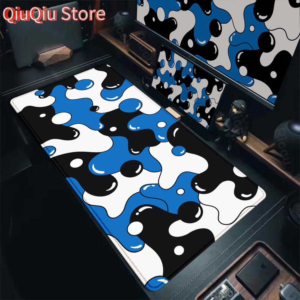 Gaming Mouse Pads Large Size Table Pad Blue White Strata Liquid Mouse pad XXL Computer Play Mat Rubber Mausepad Keyboard Deskmat