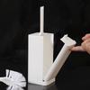 Набор туалетной щетки с подставкой, длинная ручка, пластиковый дизайн для обслуживания ванной комнаты
