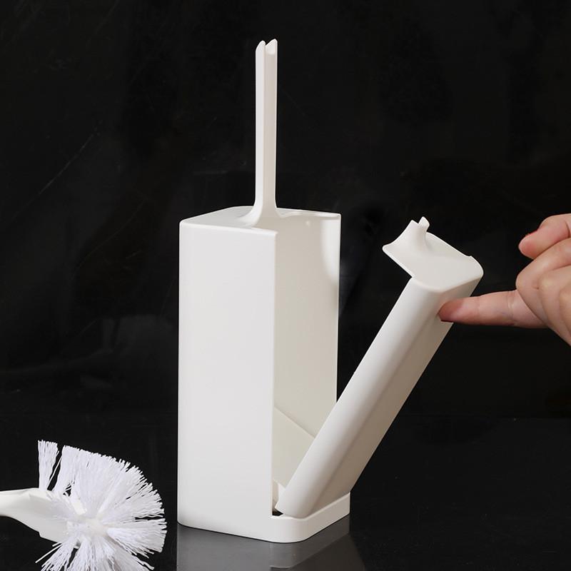 Набор туалетной щетки с подставкой, длинная ручка, пластиковый дизайн для обслуживания ванной комнаты