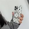Вращающийся чехол-подставка с горошком для iPhone 17Pro/16Promax/15/14