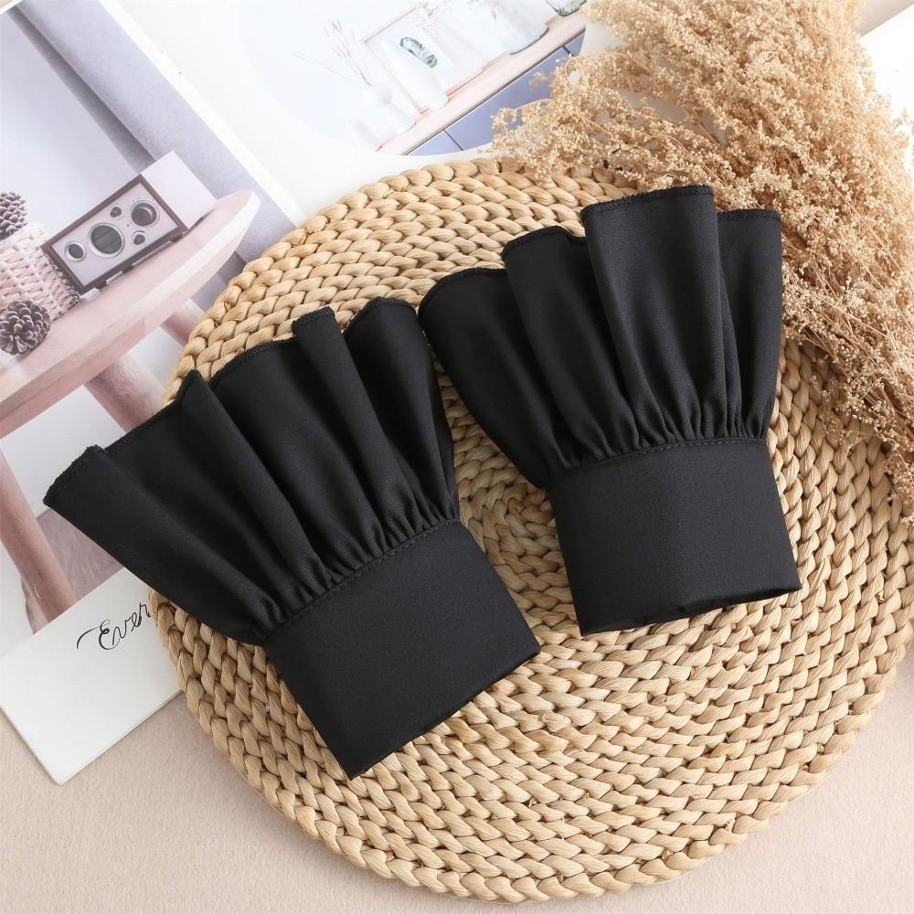 Ruffles Pleated Fake Sleeves Chiffon Detachable Cuffs Fake Flared Sleeves False Cuffs Sweater Horn Cuffs Hand Wrist Cuffs
