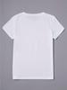 Cute Seven Star Ladybug Pattern Printed Summer Casual Women's Summer Short Sleeve Round Neck T-shirt Daily Tops Women's Clothing