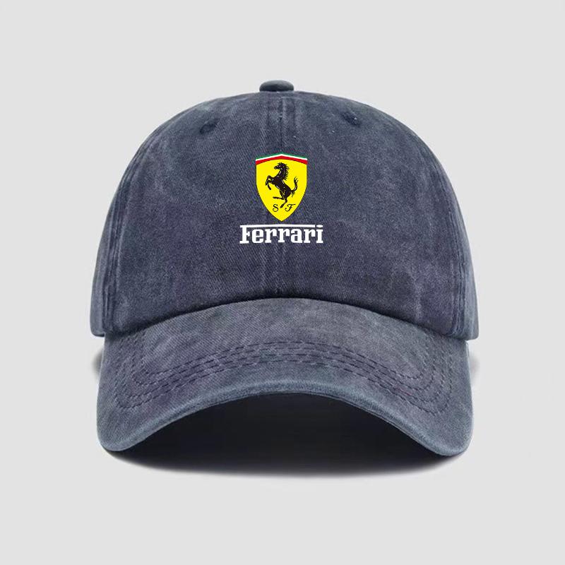 Регулируемая Бейсболка с Эмблемами Ferrari, Кепка для Активного Отдыха, Козырек от Солнца для Ferrari Roma 488 Portofino F8 F12 Spider SF90 Superfast