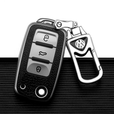 Чехол для ключа автомобиля VW для Polo Golf Jetta Passat Tiguan Santana Кожаный чехол-протектор для ключа