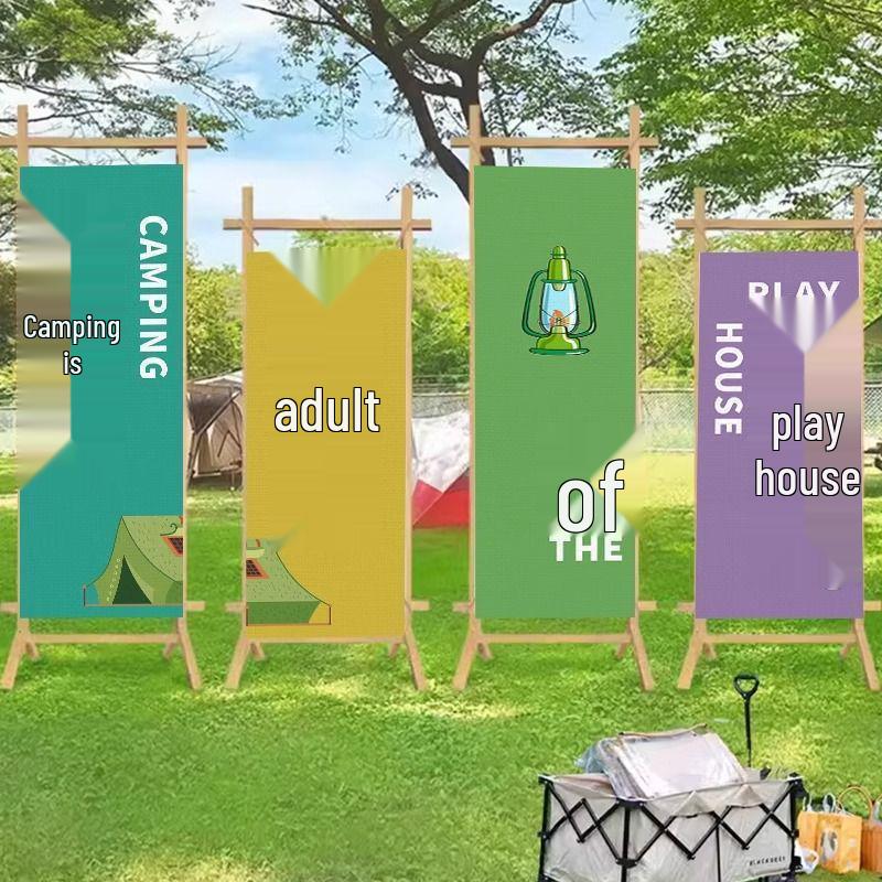 Outdoor Camping Red Check Picnic Backdrop & Atmosphere Decoration