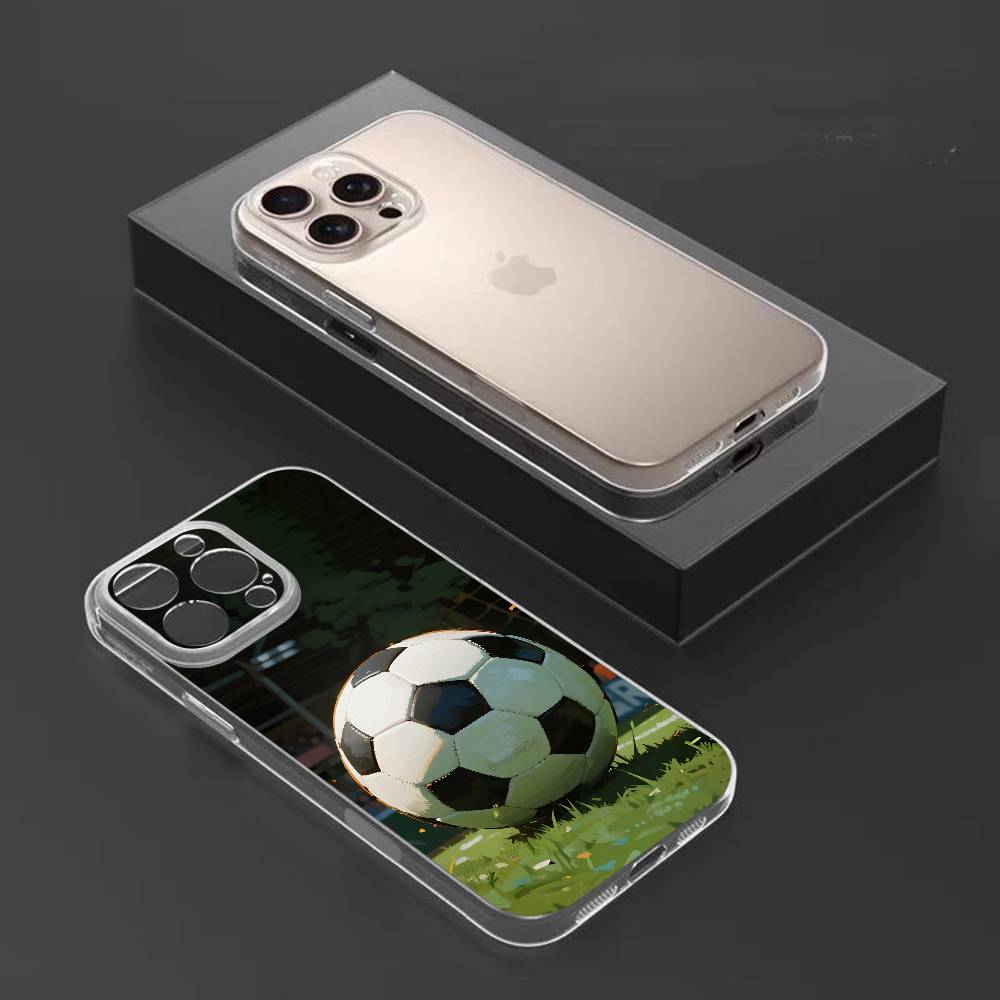 Cool F-Football photo Phone Case For iPhone17,16,15,14,13,12,11 Plus,Pro Max Soft Transparent Cover