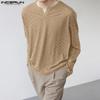 Мужские осенне-весенние топы с круглым вырезом и длинными рукавами, повседневные текстурированные топы, майки, пуловеры