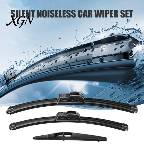 Weatherproof Vehicle Wiper Blades 3 Pcs Windshield for Suzuki SX4 2006-2020, 26" Replacement Parts + 14" 10" Original Equipment Automotive Easy