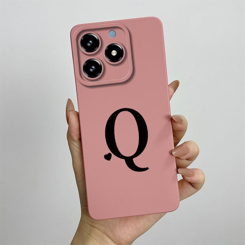 Чехол для телефона Realme C63 C61 Милые буквы Задняя крышка Для Oppo Realme C 61 C 63 Мягкий жидкий силикон Защита камеры Fundas