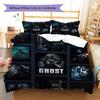 Simon Ghost Pattern Bedding Set Quilt Cover Pillowcase Home Decor Gift (1 * duvet cover + 2 * pillowcase, without core)