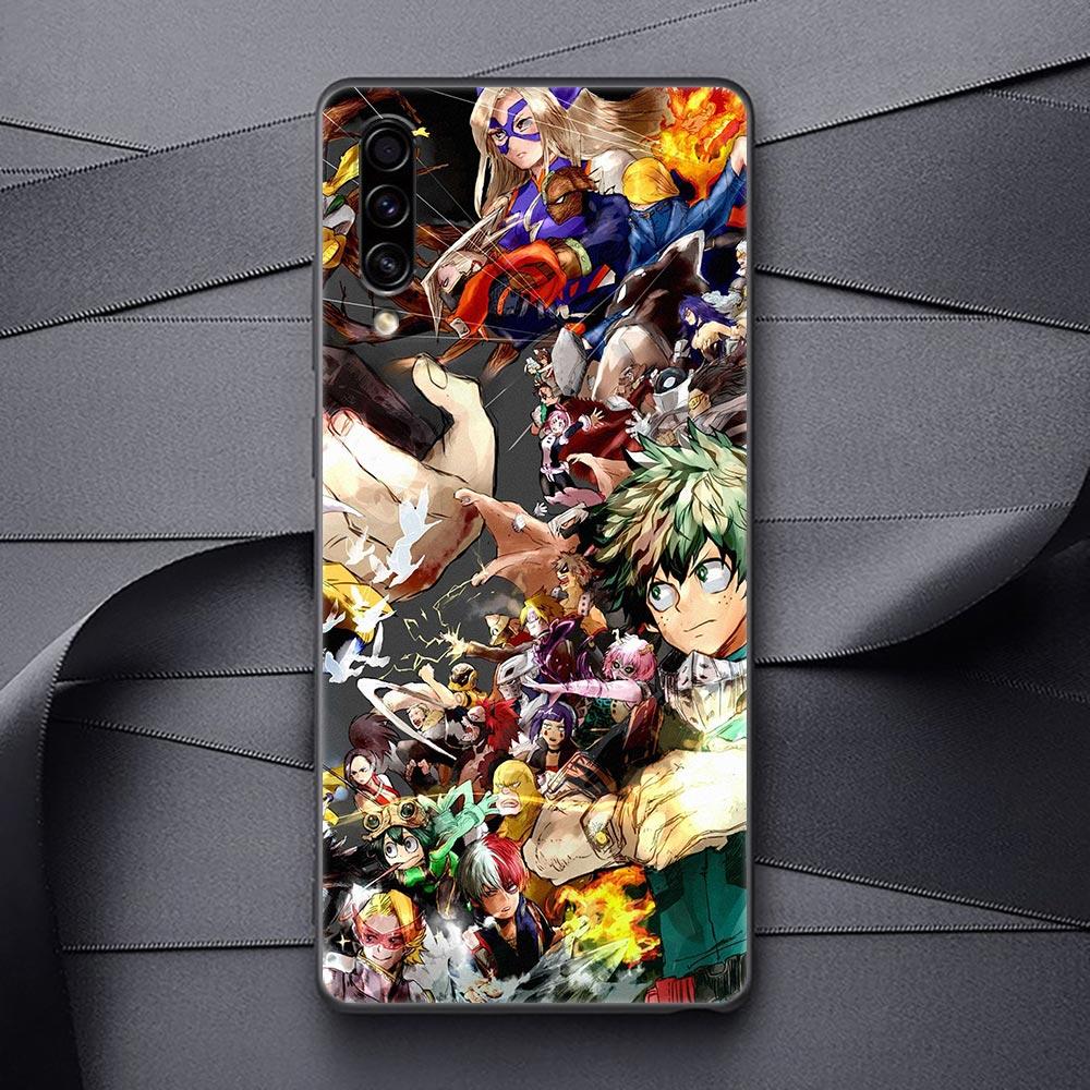 Аниме Моя геройская академия Черный мягкий чехол для телефона для Samsung Galaxy A90 A80 A70 A70S A60 A50 A40 A30 A30S A20S A20E A10 A10E Фундас