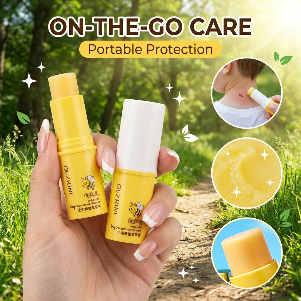 Ouzhini Anti Itching Honey Purple Grass Cream Soothing Stick Mosquito Bite Cool Repair Solid Fragrance Balm Portable Stick