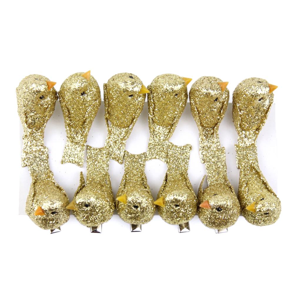 12шт мини-поддельные птицы искусственные птицы домашний декор рождественской елки