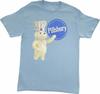Синяя футболка Pillsbury Doughboy в стиле ретро с винтажным рисунком 80-х и 90-х годов
