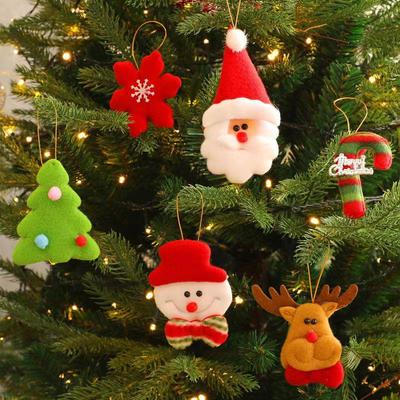 Тканевые украшения Деда Мороза, Снеговика и Оленей для Рождественских елок - Набор для декора отелей и торговых центров