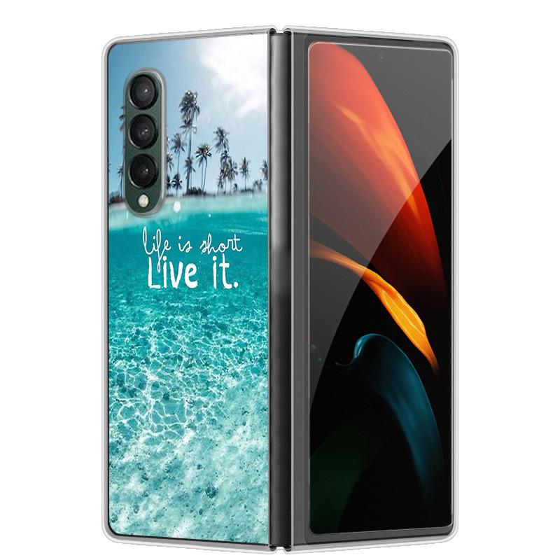 Чехол для Samsung Z Fold 5 Милый Модный Жесткий Прозрачный Чехол для Телефона для Samsung Galaxy Z Fold5 5G ZFold 4 6 5G Защитный Чехол ZFold6