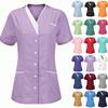 Women's Uniform Quick-drying Fabric Solid Color V-neck Short-sleeved Uniform