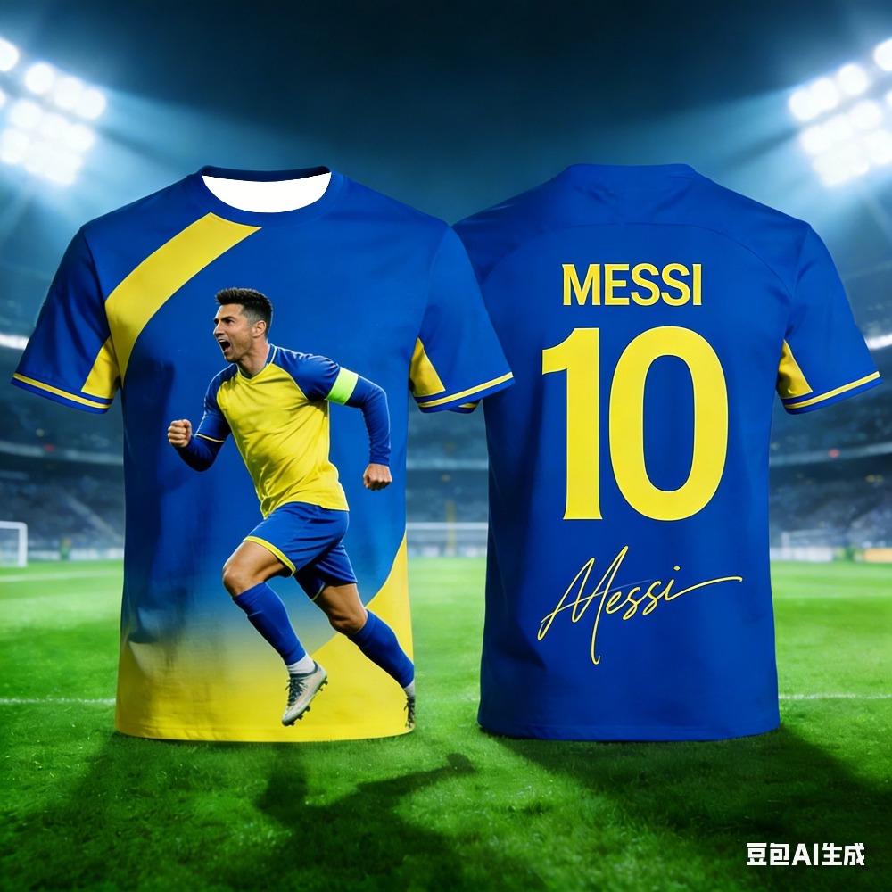 Summer Women's Printable Family Clothing Football Shirt T-shirt Loose and Comfortable Suitable for Outdoor Wear