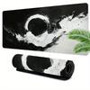 Mouspad Large Black and White Wave Gaming Mouse Pad Desk Mat for Full Keyboard Coverage Gamer Room Decoration Office Desk Pad