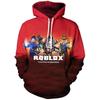 Трендовая молодежная толстовка с капюшоном Roblox с цифровой печатью для стильных детей в различных цветах