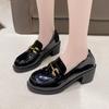 New Shoes for Woman Fashion Outdoors Round Head Solid Color Thick with Wear Resistant Ladies Shoes Zapatos Para Mujeres