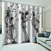 Music Notes Piano Blackout Window Curtain for Bedroom Living Room Bathroom Kicthen Door Hall Home Hook High Shading New Pattern