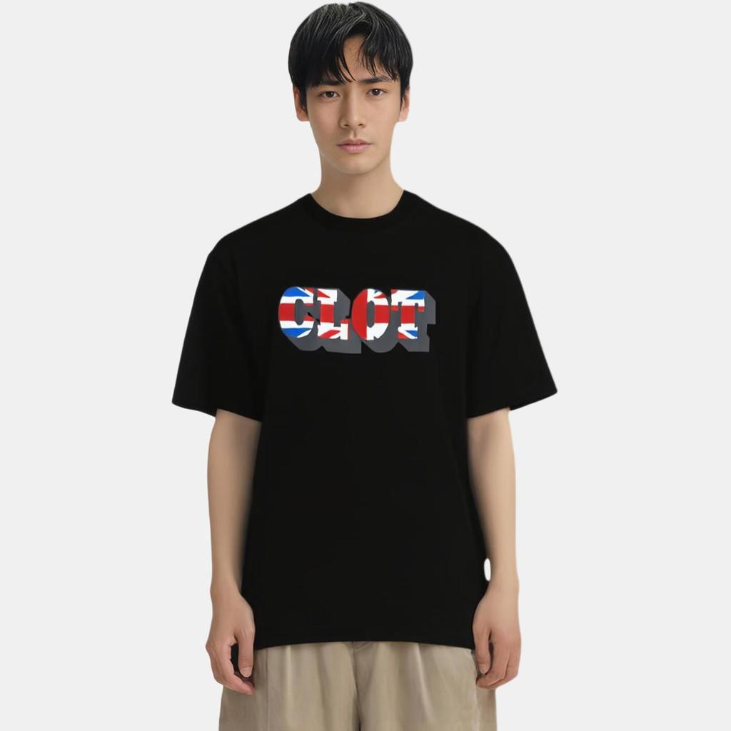 CLOT T-Shirts Unisex Black Crew Neck Moderate Straight Fit CLTE25FLD109