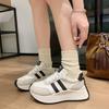 Массивные кроссовки для женщин, осенняя мода, добавляющая высоты, кроссовки для бега, женская повседневная обувь на шнуровке, вулканизированная обувь Zapatillas De Mujer 2025