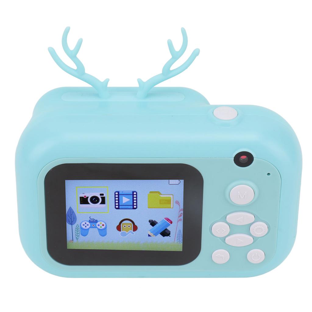 Детская камера для печати Mini 24MP Fawn Shape Blue HD Print Paper Roll Instant Photo Cameras