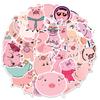 50 Cute Pig Stickers Suitcase Car Motorcycle Refrigerator Mobile Phone Waterproof Fun Cute Waterproof Stickers