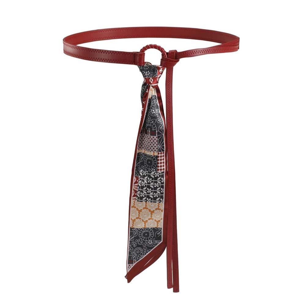 Bohemian Style Cashew Printed Belt Adjustable Silk Tie Design Belt Retro Jacquard Waistband Pants