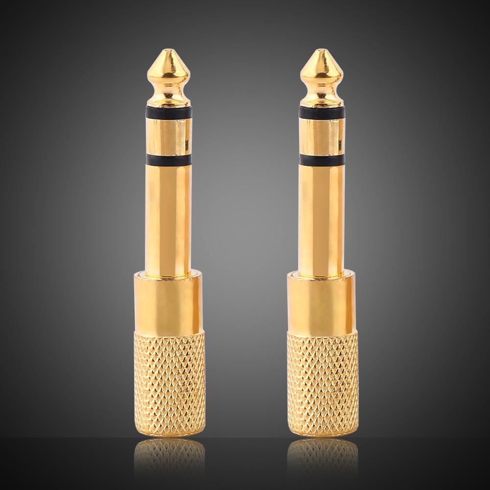 10 шт. переходников с разъемами 6,5 мм (1/4 дюйма) «папа» на 3,5 мм (1/8 дюйма) «мама» для стереофонического аудиоразъема для наушников и микрофона.