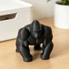 3D-печатная скульптура гориллы, орнамент, минималистичная современная арт-фигурка с детализированной текстурой, экологичный декор для гостиной, офисного стола