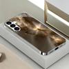 Butterfly Silver Electroplated Glass Phone Case For Samsung Galaxy S25 Ultra S24 S23 S22 Plus Hard Shockproof Glossy Back Cover