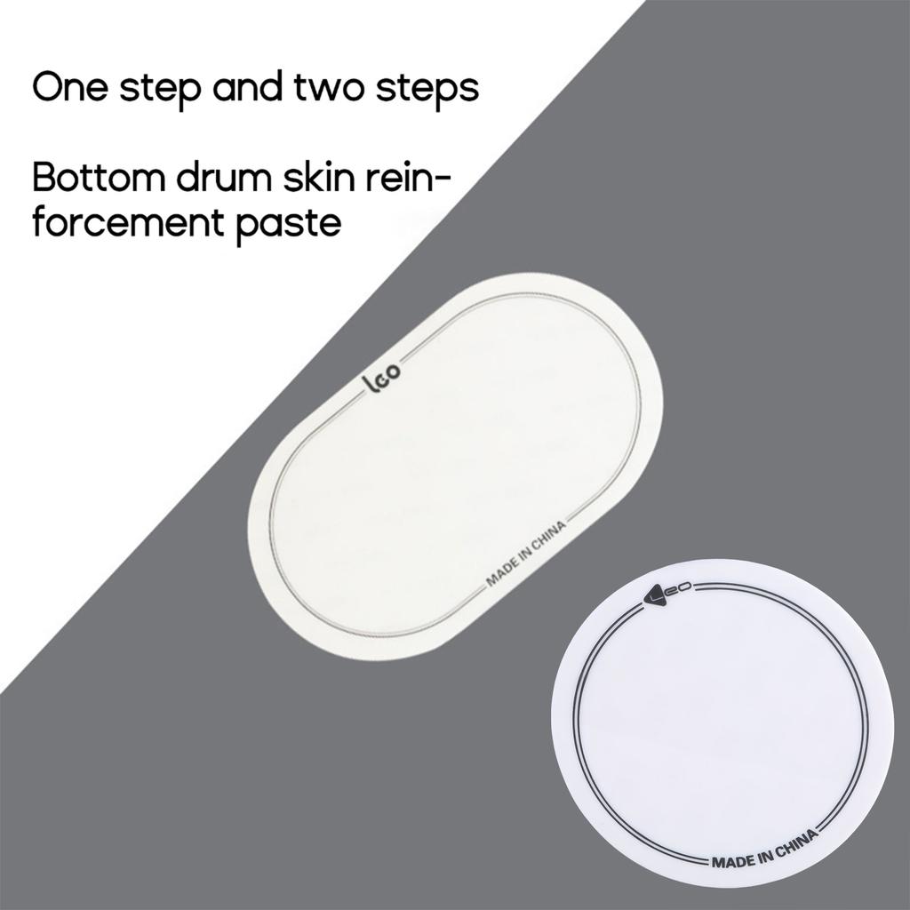 Drumhead Protector for Drum-heads Kick Pad 2pcs Bass Drum Patches Percussion Instrument Accessories Drum Head Patches
