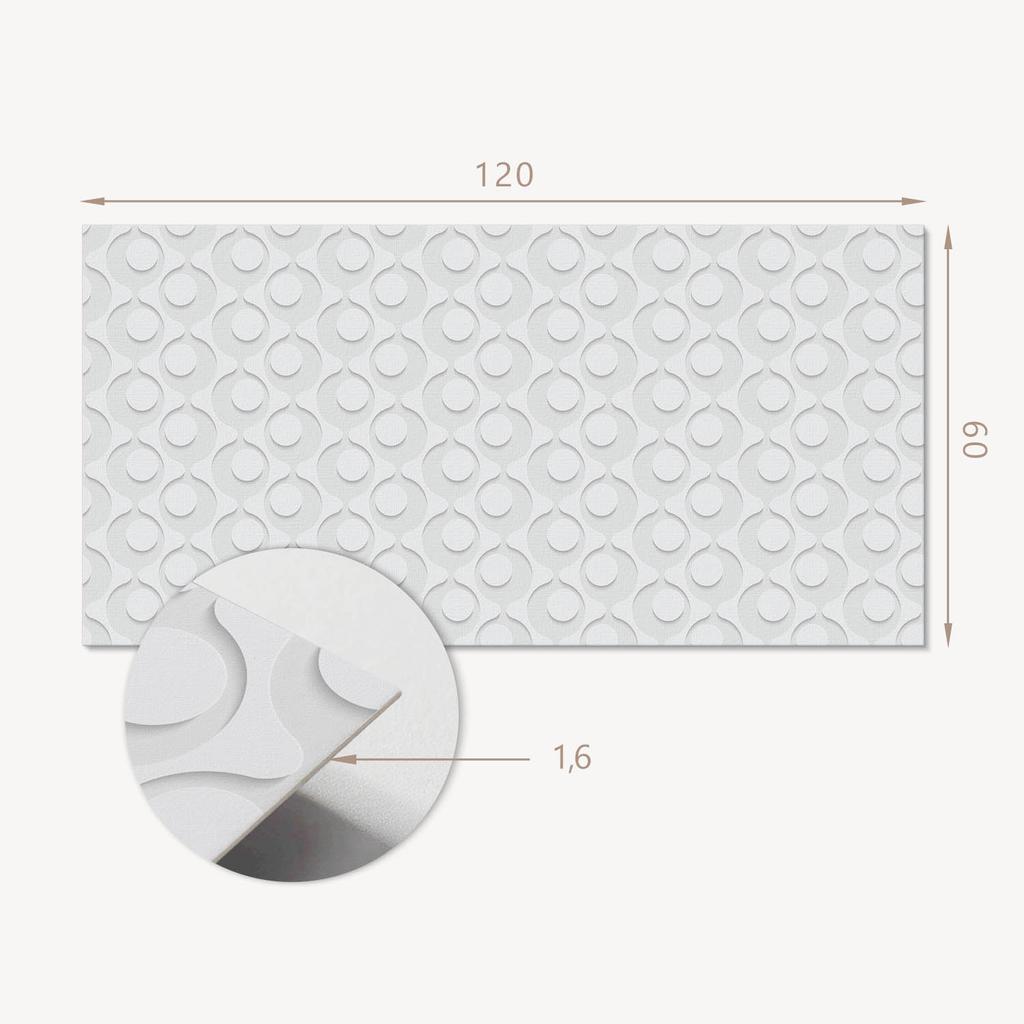 Vinyl Wall Mural for Hallway 120x60 cm Waves with Circles in the Background