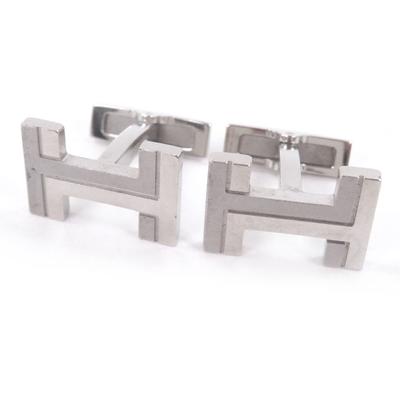 Отличные запонки запонки H logo Серебряные мужские Б/У