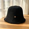 High sense knitted bucket hat women's autumn and winter fashion versatile thermal basin hat shows small face versatile fashion wool hat women