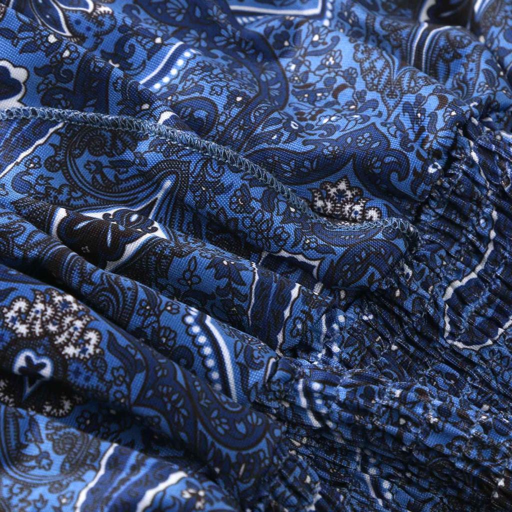 Модное женское летнее длинное платье с v-образным вырезом и большим распашным платьем с цветочным принтом на талии