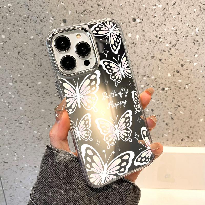 Many Styles Makeup Mirror Phone Case For IPhone 17 17E 16E 16 Pro Max 13 11 15 14 12 Air Cute Cat Painted Funda Coque Cover