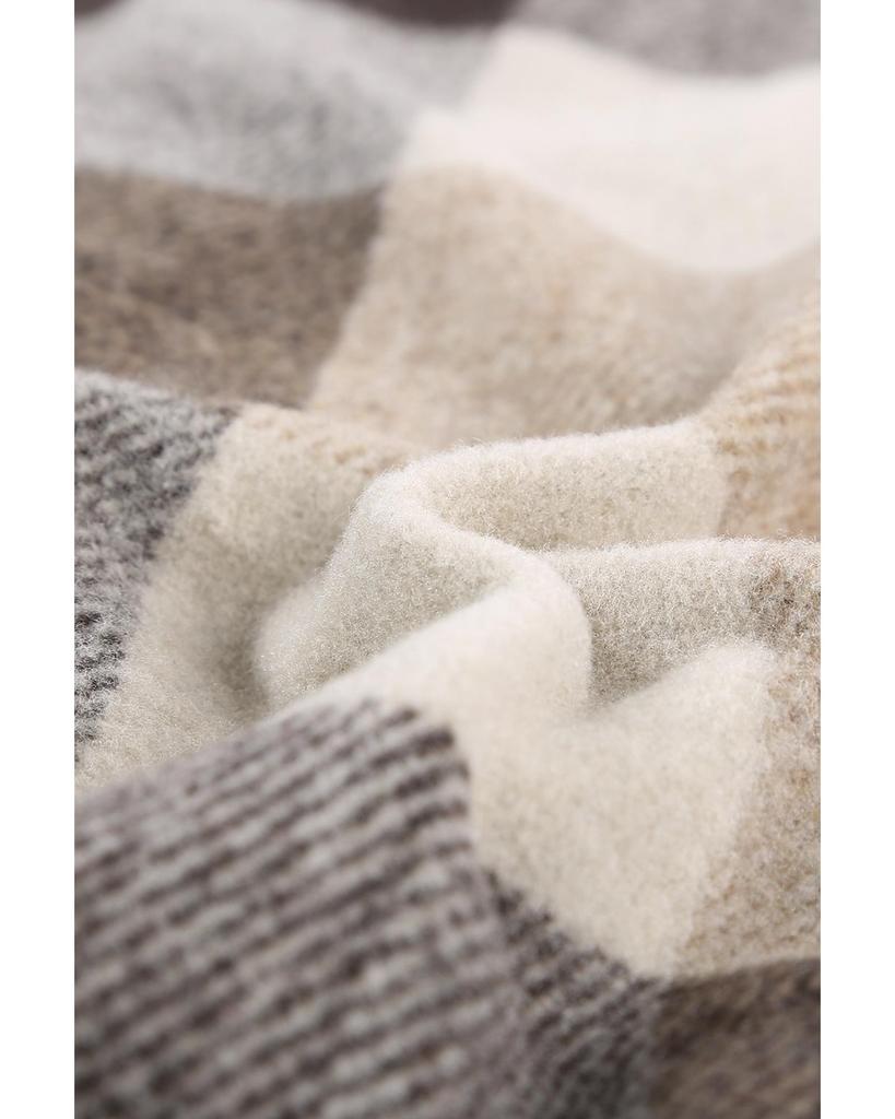 Azura Exchange Color Block Buttoned Long Sleeve Jacket with Pocket