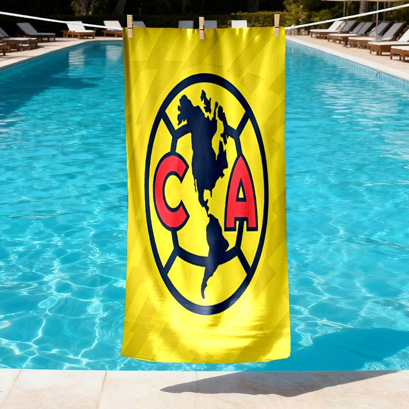 Club America Print Beach Towel Design, Soft, Lightweight. for Home Bathroom, Spa, Pool, Yoga, Surfing, Camping, Gift for Family, Friend